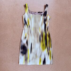 Elie Tahari Sleeveless Watercolor Sheath Dress Womens 6